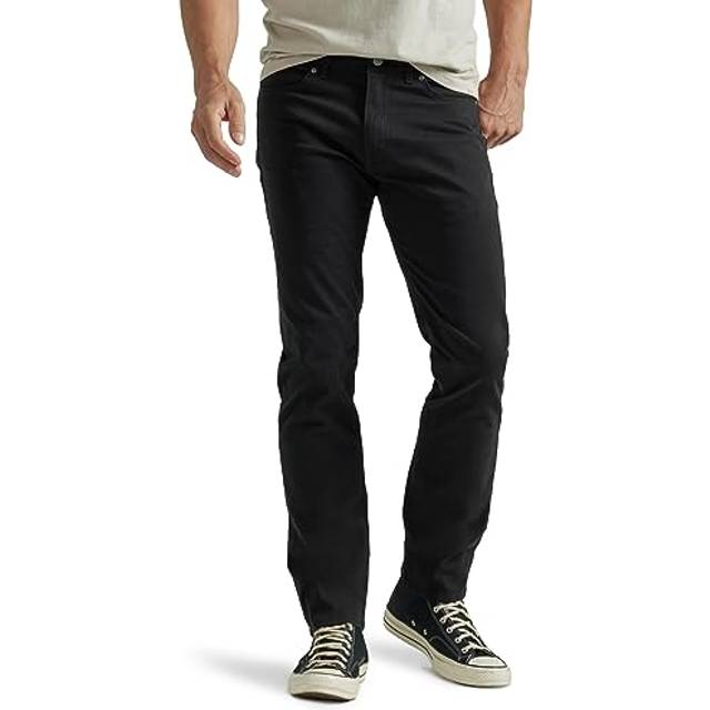 Lee herr Jeans Performance Series Extreme Motion Slim Straight Leg Jean, Black, 32W / 32L