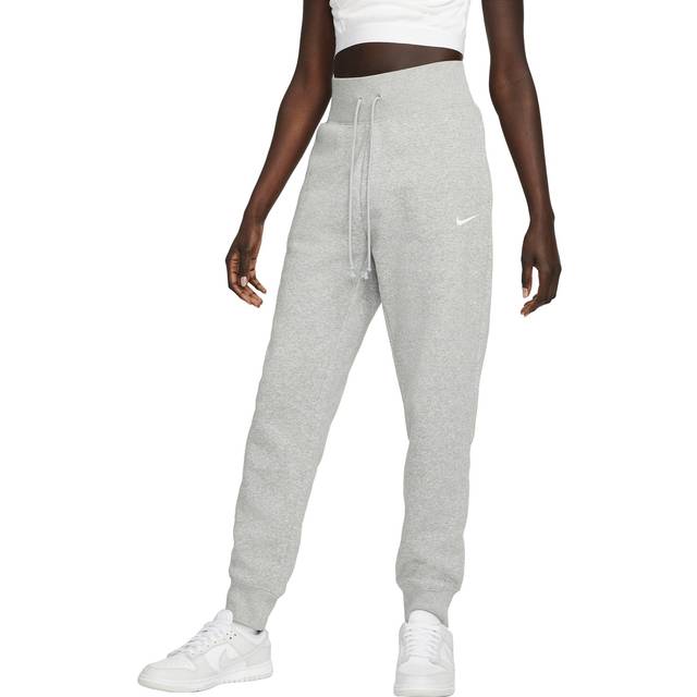 Nike DQ5688-063W NSW PHNX FLC HR Byxor Std Sportbyxor Dam Dk Grå Heather/Sail Storlek XL