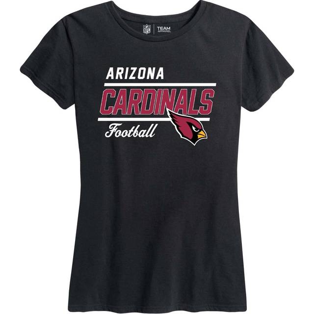 Team Fan Apparel NFL Gameday Women's Relaxed Fit T-Shirt - Rib Neck Contour - Tagless Short Sleeve Tee - Stay Cool & Stylish (Arizona Cardinals - Blac