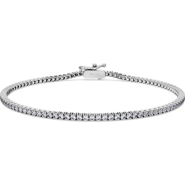 Eternity Tennis bracelet, Lab-grown diamonds 1.5 ct tw, Round shape, 18K white gold - White