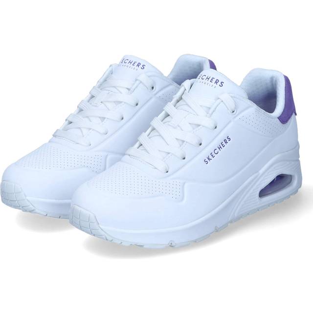 Skechers Dam UNO Stand On Air sneakers, Vit Durabuck velourläderkant, 38 EU
