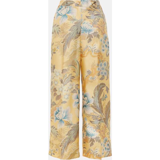 Etro Printed silk wide-leg pants - multicoloured (UK 16)