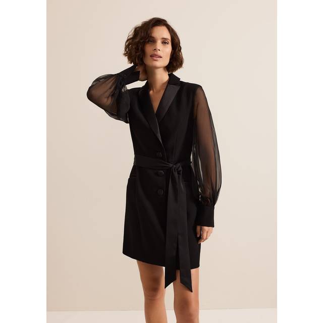 Phase Eight Saeda Tuxedo Dress, Black