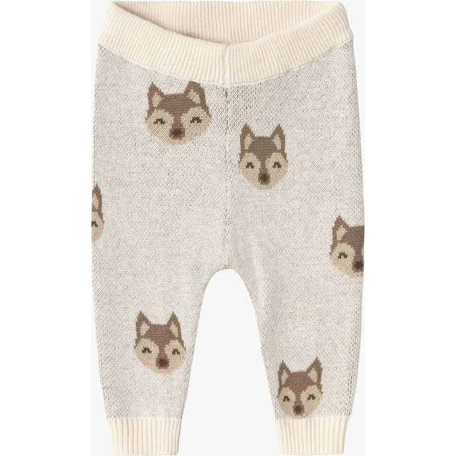 Lil' Atelier Nbmlamoe Knit Pant LIL Stl. 68 pojkar - Byxor Från Magasin - Birch (68)