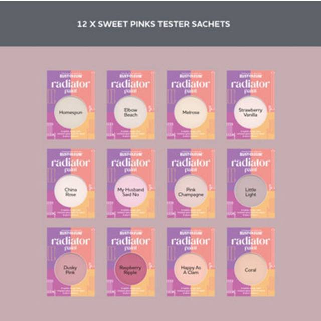 Radiator Paint Samples - Sweet Pinks Tester Box -