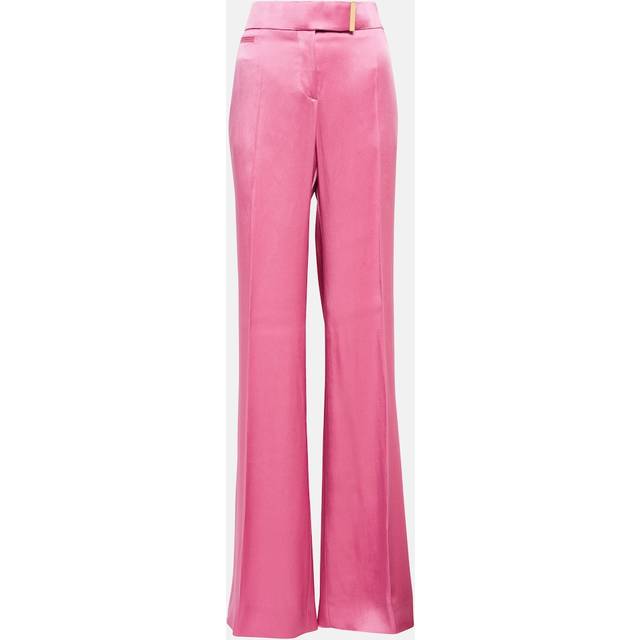 Tom Ford High-rise wide-leg satin pants - pink (UK 10)