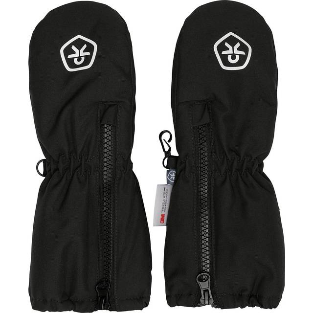 Color Kids - Kid's Mittens Long with Zipper - Gloves size 0-1 Years, black