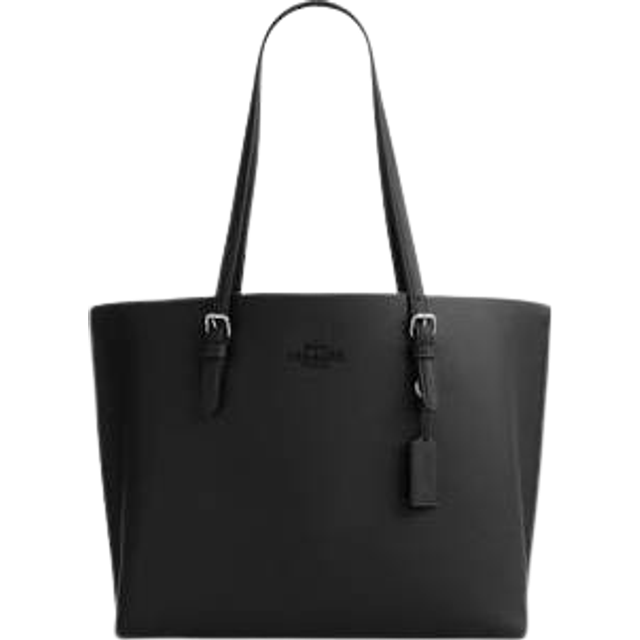Coach Womens Mollie Tote in Leather with Tonal Hardware - Black - One Size