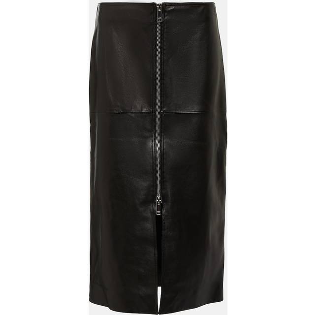 Isabel Marant Ediaz leather midi skirt - black (UK 8)