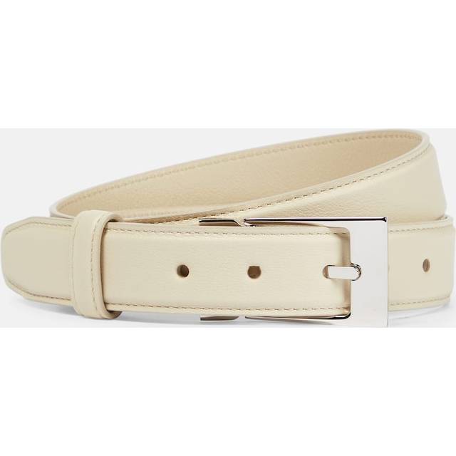 The Row Jewel leather belt - white (Inch 37.5)