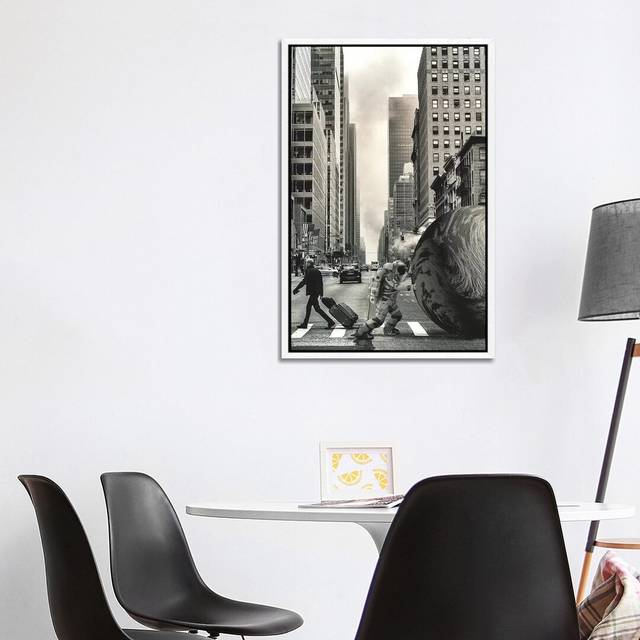 Struggle Is Real by Rob Hakemo - Graphic Art Print on Canvas - White Framed (101.6 cm H x 66.04 cm W)