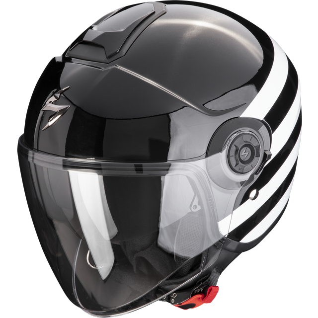 Scorpion Exo-City II Bee Jet Helmet, black-white, Size L for Men