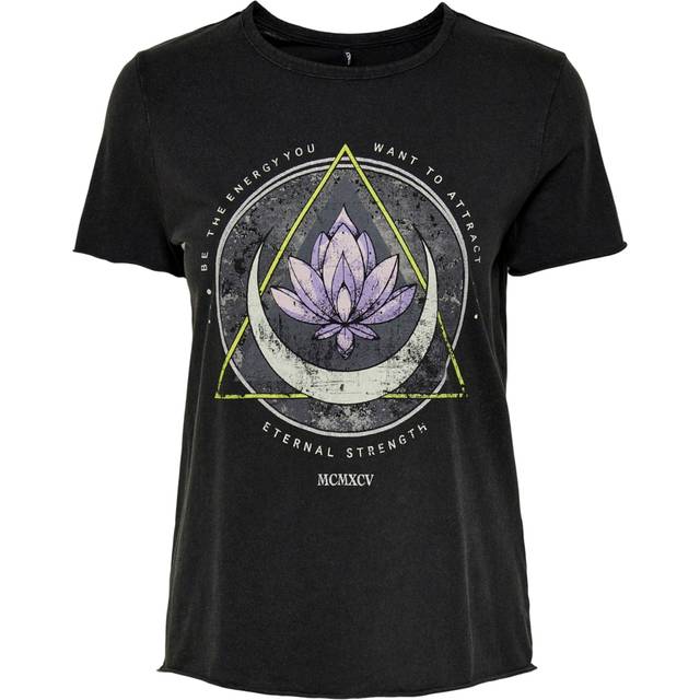 Women's short sleeve T-shirt Only onllucy - Noir