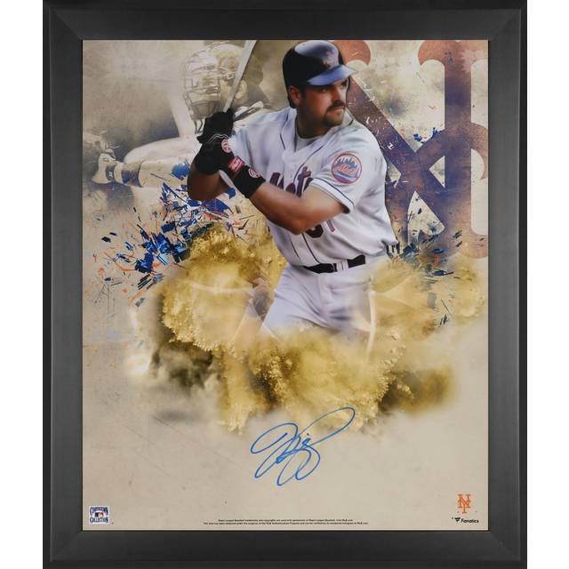Mike Piazza New York Mets Autographed Framed 20" x 24" In Focus Photograph