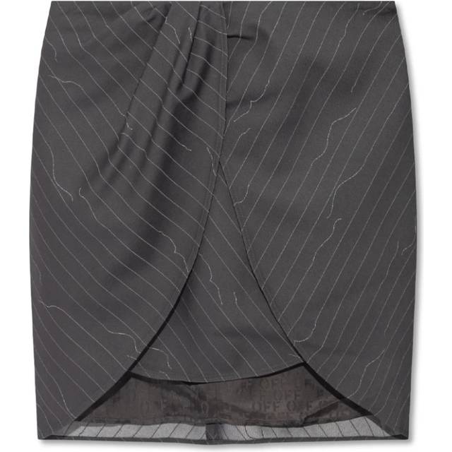 Layered TWIST Pinstriped Mini Skirt size 44 (44)