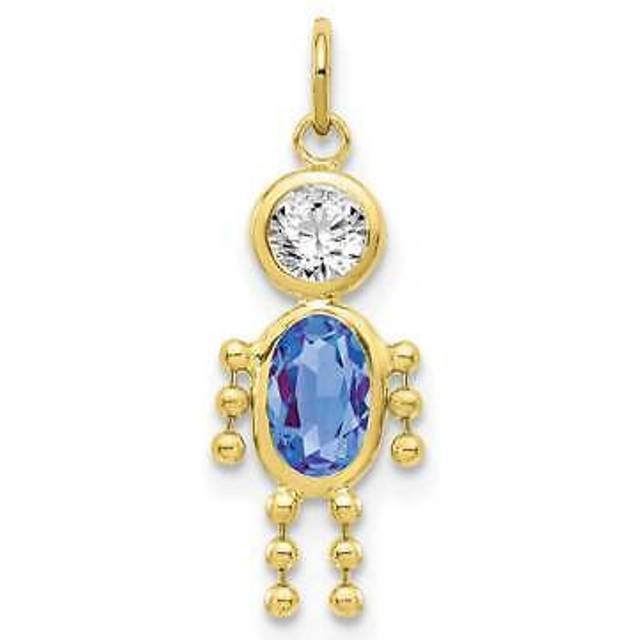 Quality Gold 10XCK173 10K Yellow Gold September Boy Birthstone Charm