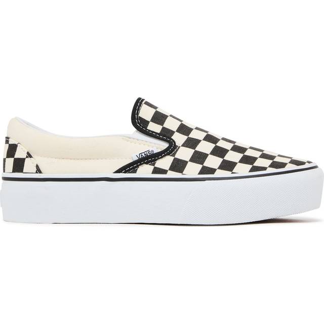 Vans unisex. VN00018EBWW1 Classic Slip-On Platform Sneakers white, black (43), Fabric, 3 to 5 cm, None, Casual