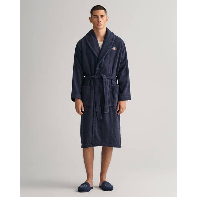GANT Archive Shield Terry Robe Evening Blue