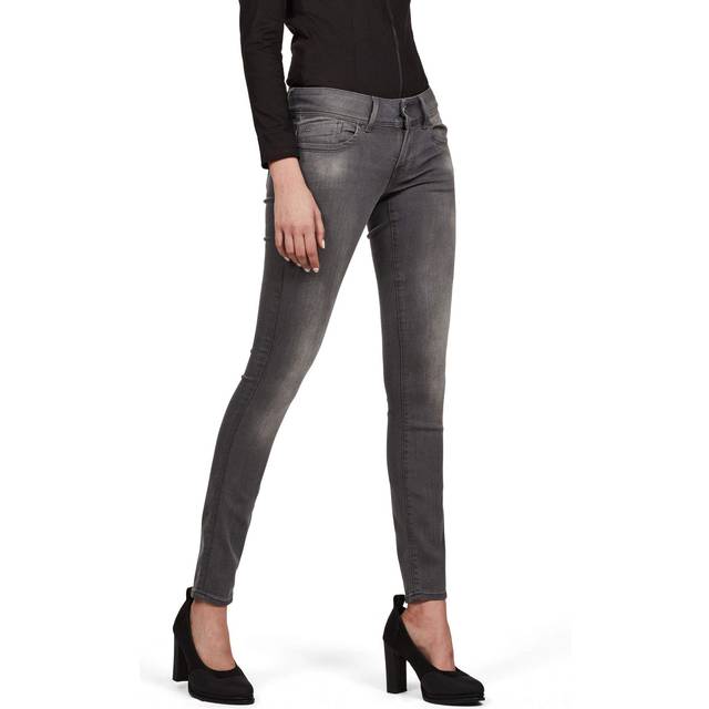 G-STAR RAW Dam Lynn Mid Waist Skinny Jeans, Blå (medium Aged 6131-071), 34W x 32L