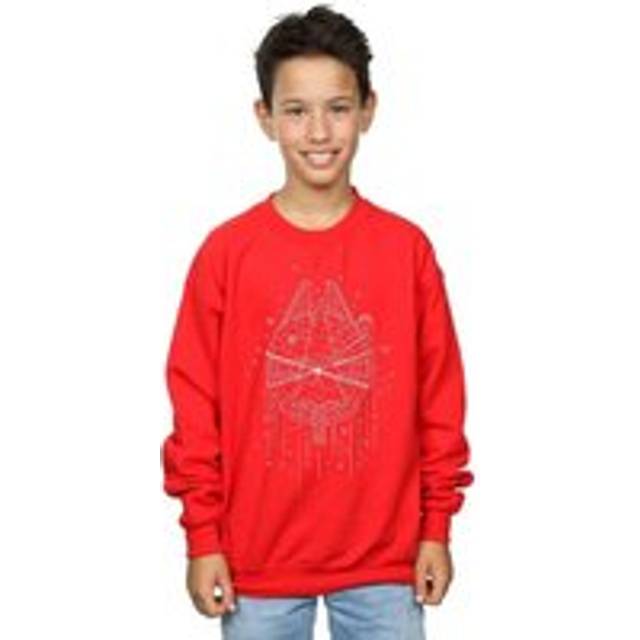 Millennium Falcon Christmas Tree Delivery Sweatshirt - Red - 9 Years