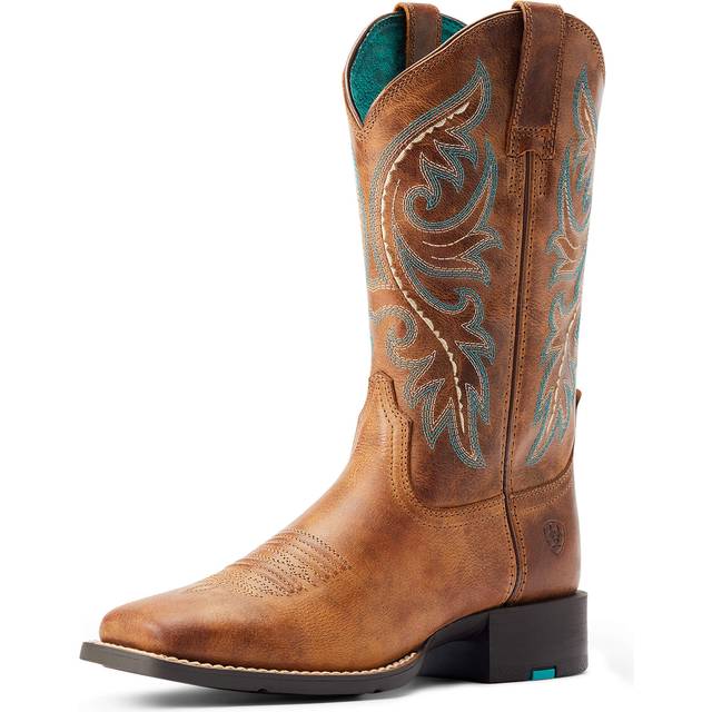 Women's Round Up Back Zip Western Boots in Desert Sand, B Medium Width, Size 3.5, by Ariat