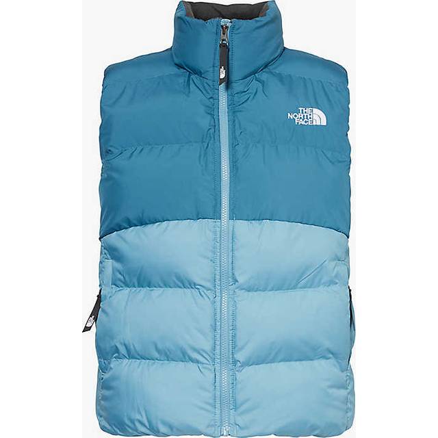 The North Face Womens Algae Blue/mallard Blue Saikuru Embroidered-branding Padded Shell Gilet L