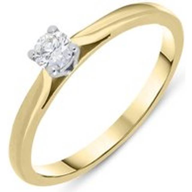 18ct Yellow Gold 0.16ct Diamond Solitaire Ring - Option1 Value Yellow Gold