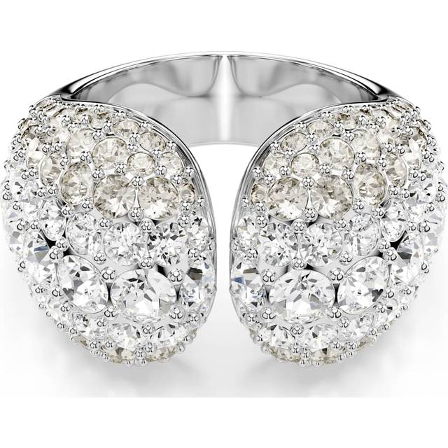 Swarovski Sublima Cocktailring Rundschliff Weiß Rhodiniert - Sølv