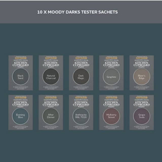 Kitchen Cupboard Paint Samples - Moody Darks Tester Box -
