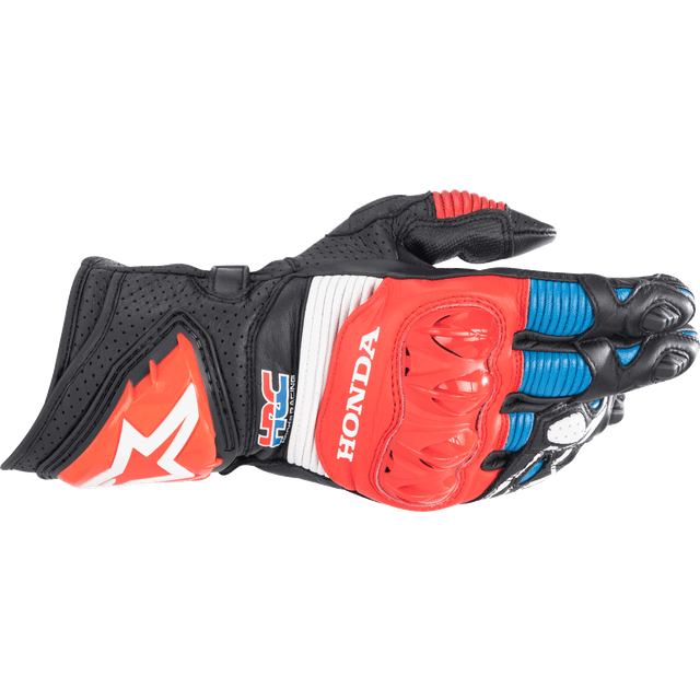 Alpinestars Honda GP Pro R3 Gloves Black Bright Red Blue, Size: XXL