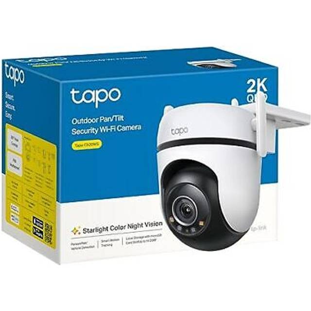 TP-LINK (TAPO C520WS) Outdoor Pan/Tilt 2K QHD Security Wi-Fi Camera, 360Ã, Colour Night Vision, Smart AI Detection, Sound & Light Alarm, 2-Way Audio