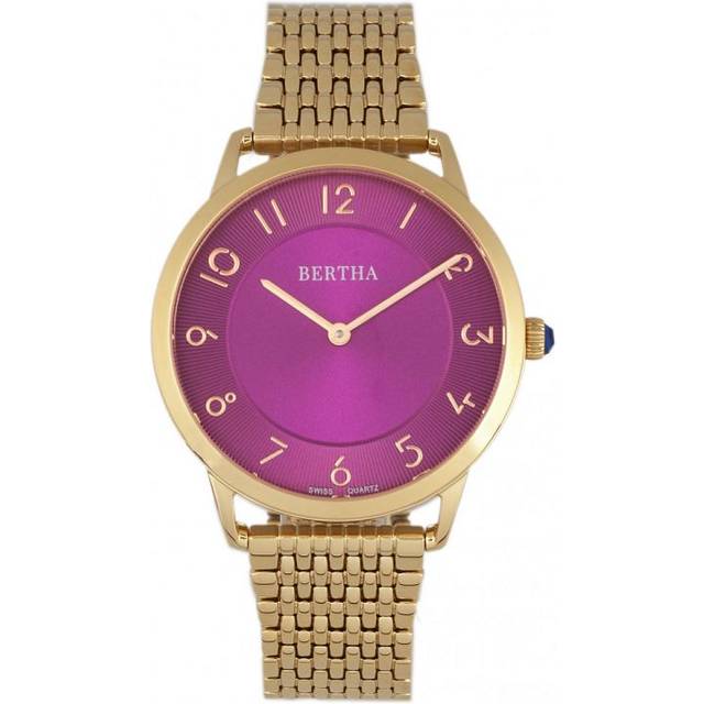Bertha Womens Abby Swiss Bracelet Watch - Rose Gold Stainless Steel - One Size