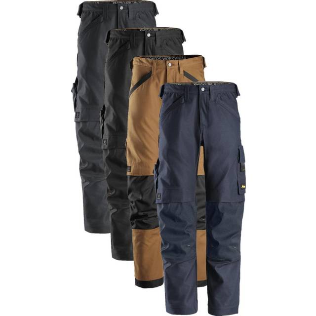 Snickers 6324 Canvas+ Stretch Trouser Brown/Black 33&quot; 30&quot; Co