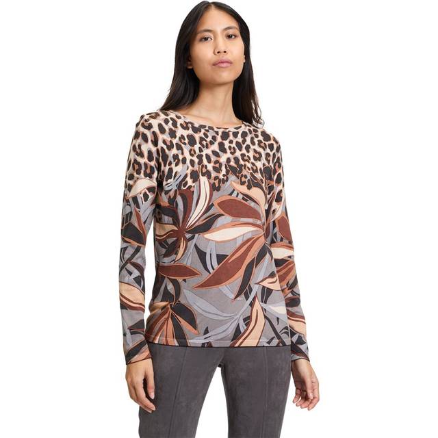 Betty Barclay Strickpullover Ku Dam Stickade Tröjor Stl. 38 - Från Magasin - Grey/brown (38)