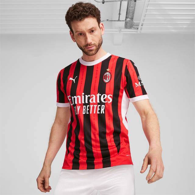 Men's Puma AC Milan 24/25 Home Jersey, Red, Size XXL, Clothing