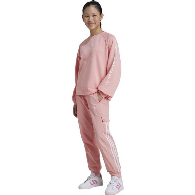 Street Jam Woven Cuffed Cargo Tracksuit Bottoms Kids - Semi Pink Spark / White - 9-10Y