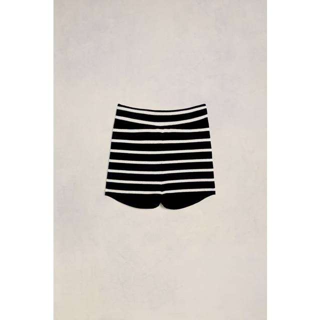 Ami Embroidery Sailor Mini Short Black for Women - L - AMI Paris