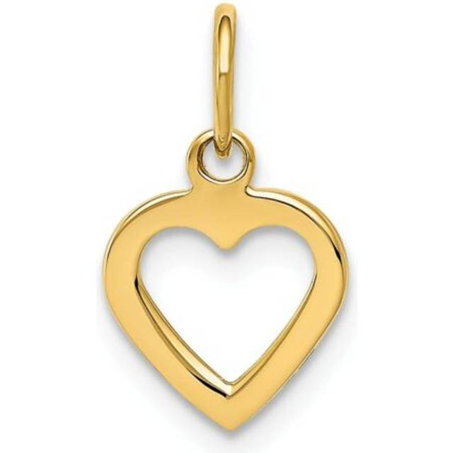 Quality Gold D604 14K Yellow Gold Polished Cut-Out Heart Pendant