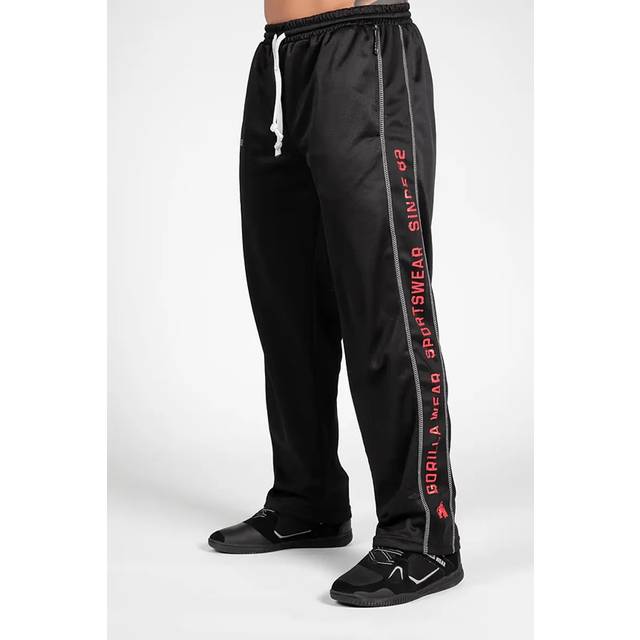 Gorilla Wear Functional Mesh Pants - Black/Red, XXL/XXXL