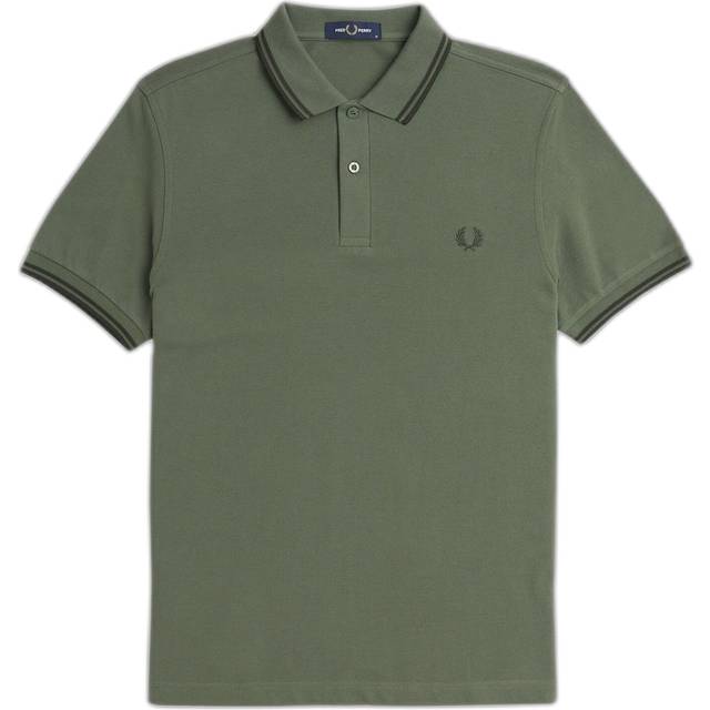 Men's Fred Perry Twin Tipped Fred Perry Polo Shirt - Tan - Size: Regular/40