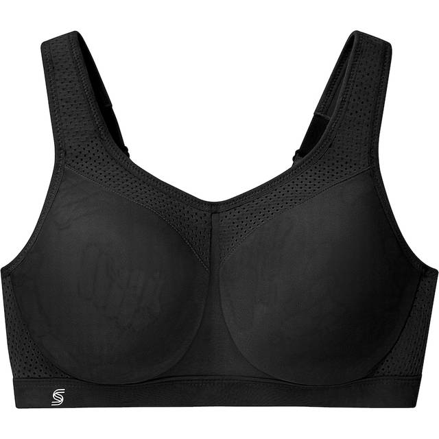 Glamorise Full Figure Plus Size High Impact Wonderwire Sports Bra - Black