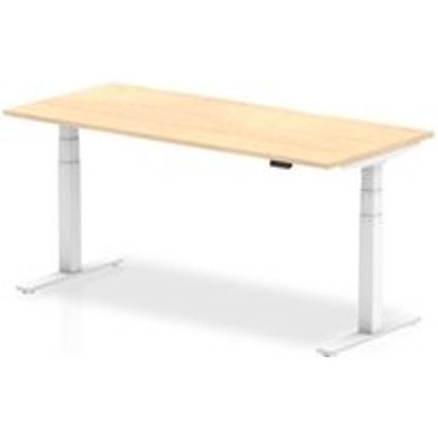 Air 1800/800 Maple Height Adjustable Desk With White Legs - HA01036