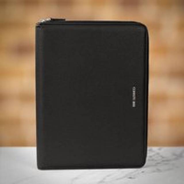 Cerruti 1881 Hamilton Conference Folder A4 - Black - can be Engraved or Personalised