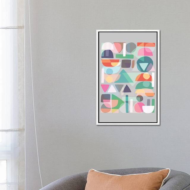 Pastel Geometry II by Mareike BÃ¶hmer - Gallery-Wrapped Canvas GiclÃ©e on Canvas - White Framed (66.04cm H x 45.72cm W x 3.81cm D)