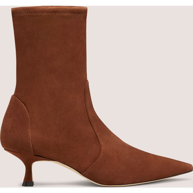 Stuart Weitzman, NAOMI 50 BOOTIE, Last chance, DEEP COFFEE, SUEDE STRETCH