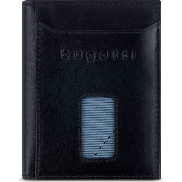 Bugatti Secure Slim Wallet RFID protection Leather 8 cm black