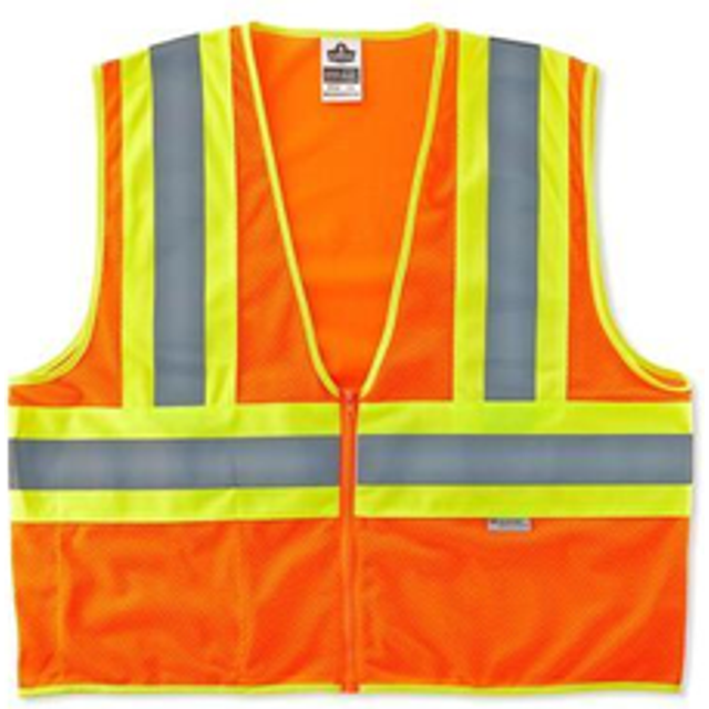 Ergodyne Unisex S/M Class 2 Two Tone Mesh Vest  Orange  Small-Medium U