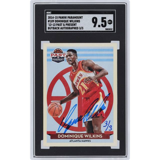Dominique Wilkins Atlanta Hawks Autographed 2014-15 Panini Paramount Buy Back #109 #3/3 SGC Authenticated 9.5 Card