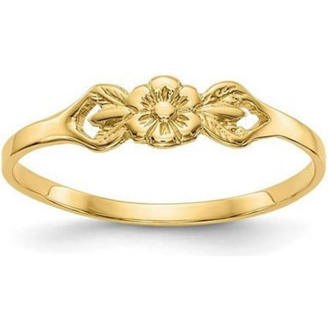 10K Yellow Gold Flower Childs Ring, Size 5