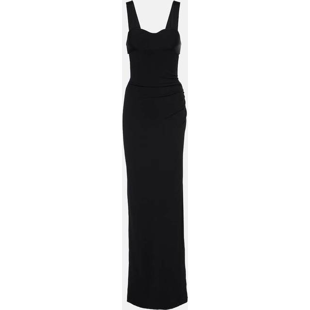Tom Ford Side-slit bustier gown - black (UK 16)